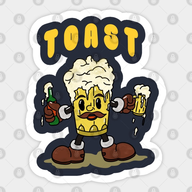 Beer Toast Mascot Sticker by RiyanRizqi